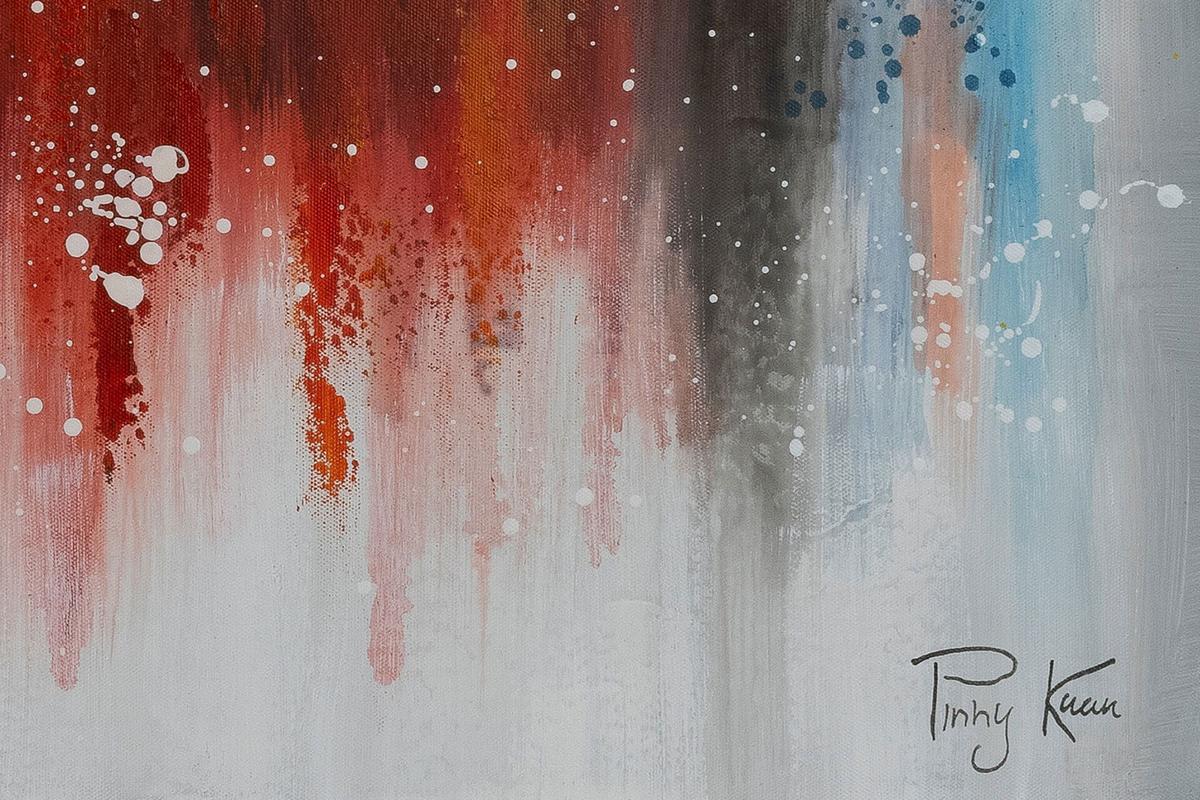 ACRYLBILD HANDGEMALT 120/60 cm - Multicolor/Grau, Holz/Textil (120/60cm) - KUNSTLOFT
