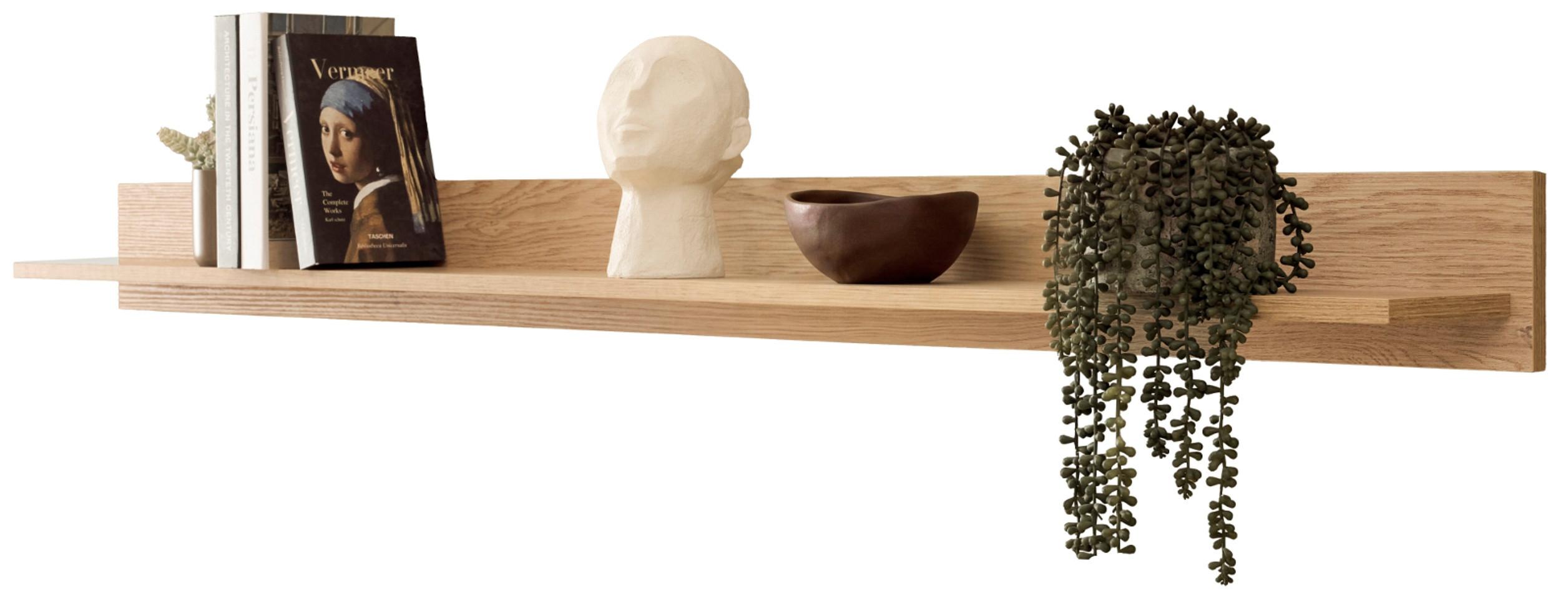 WANDBOARD Eiche, Wandregal 195 cm - Kaschmir/Eichefarben, Holzwerkstoff (195/15/17cm) - Furn.Design
