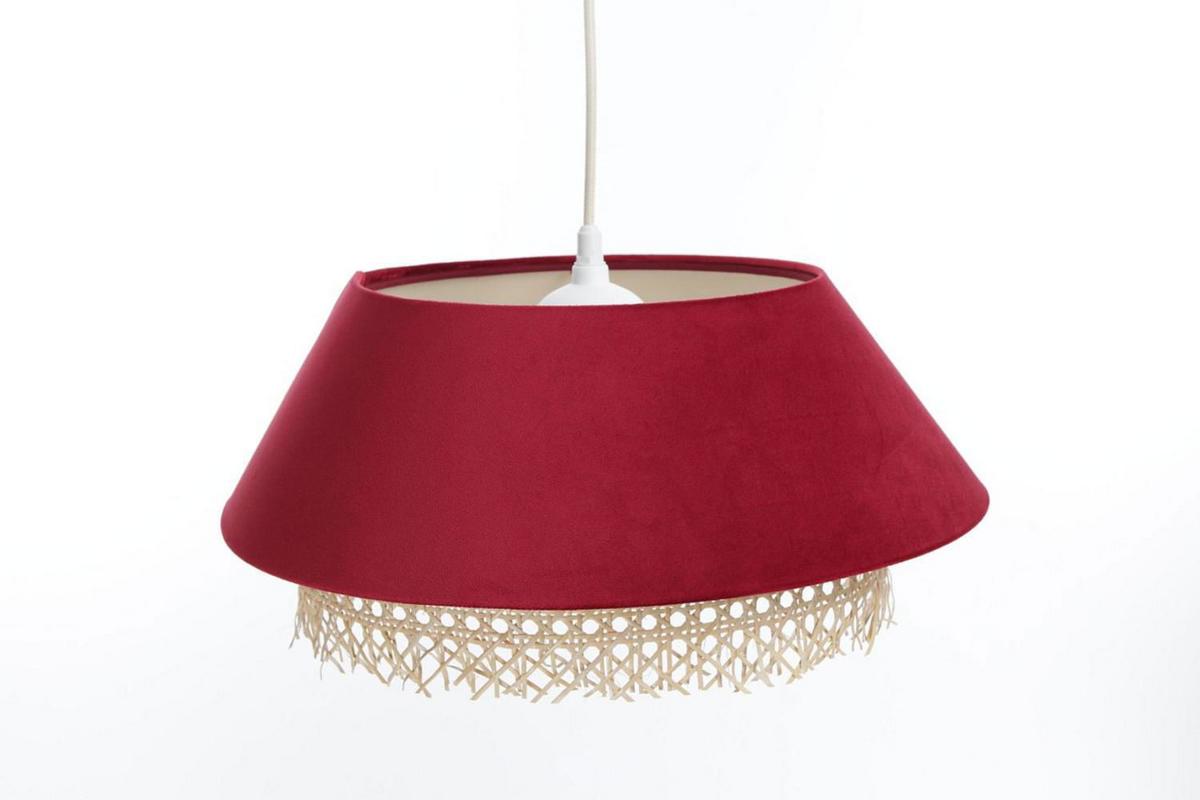 HÄNGELEUCHTE Rot 40/19 cm - Rot, Naturmaterialien (40/1.3/19cm) - ONZENO