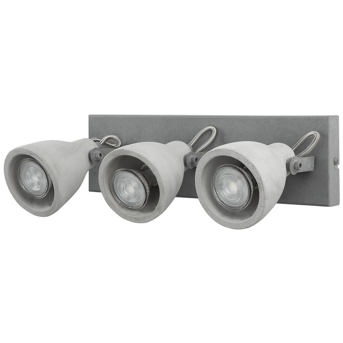 WANDLEUCHTE Mistago 36/15/10 cm - Grau, Stein (36/10/15cm) - Beliani
