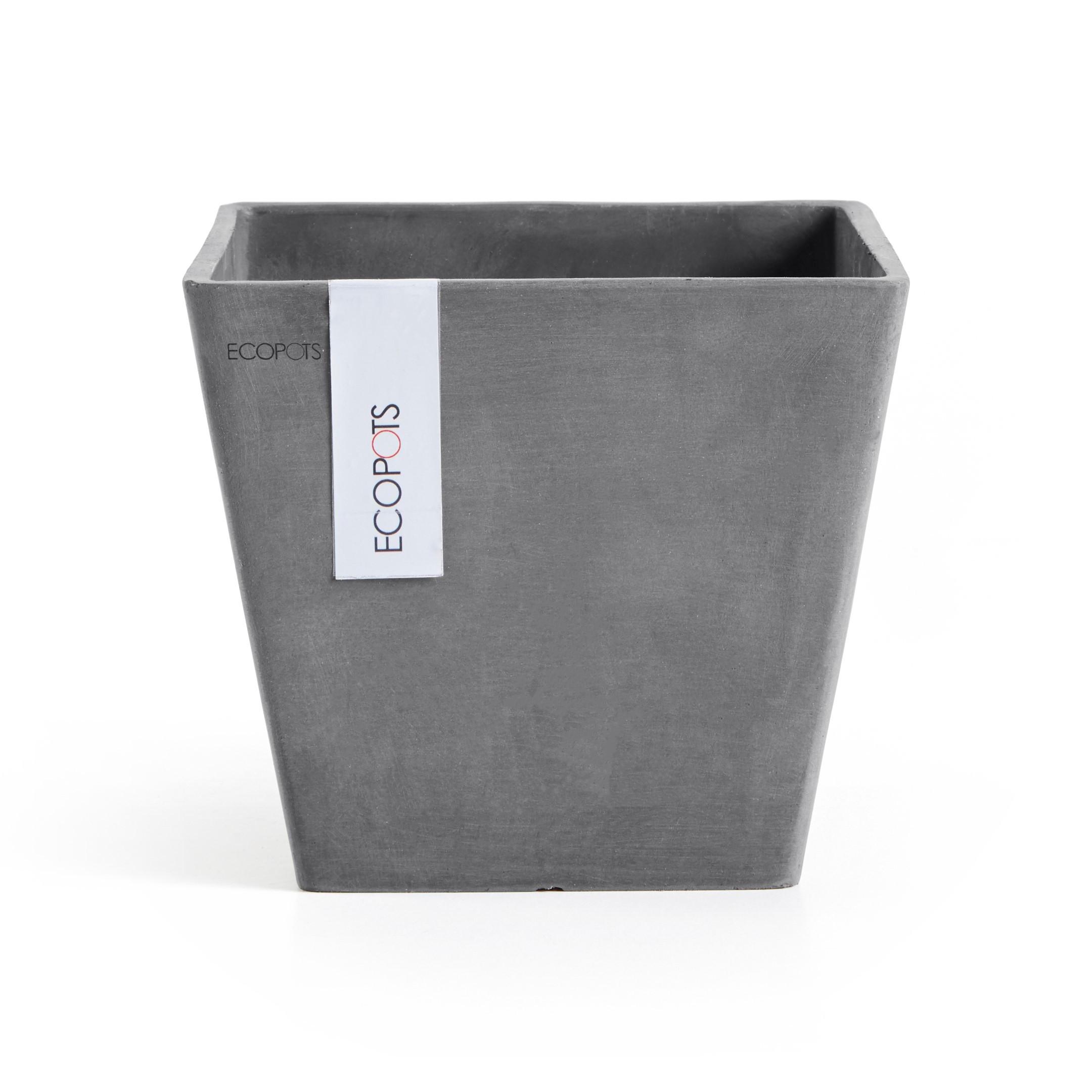 BLUMENTOPF Rotterdam 20,3/20,3/17,8 cm Grau - Grau, Kunststoff (20.3/17.8cm) - Ecopots