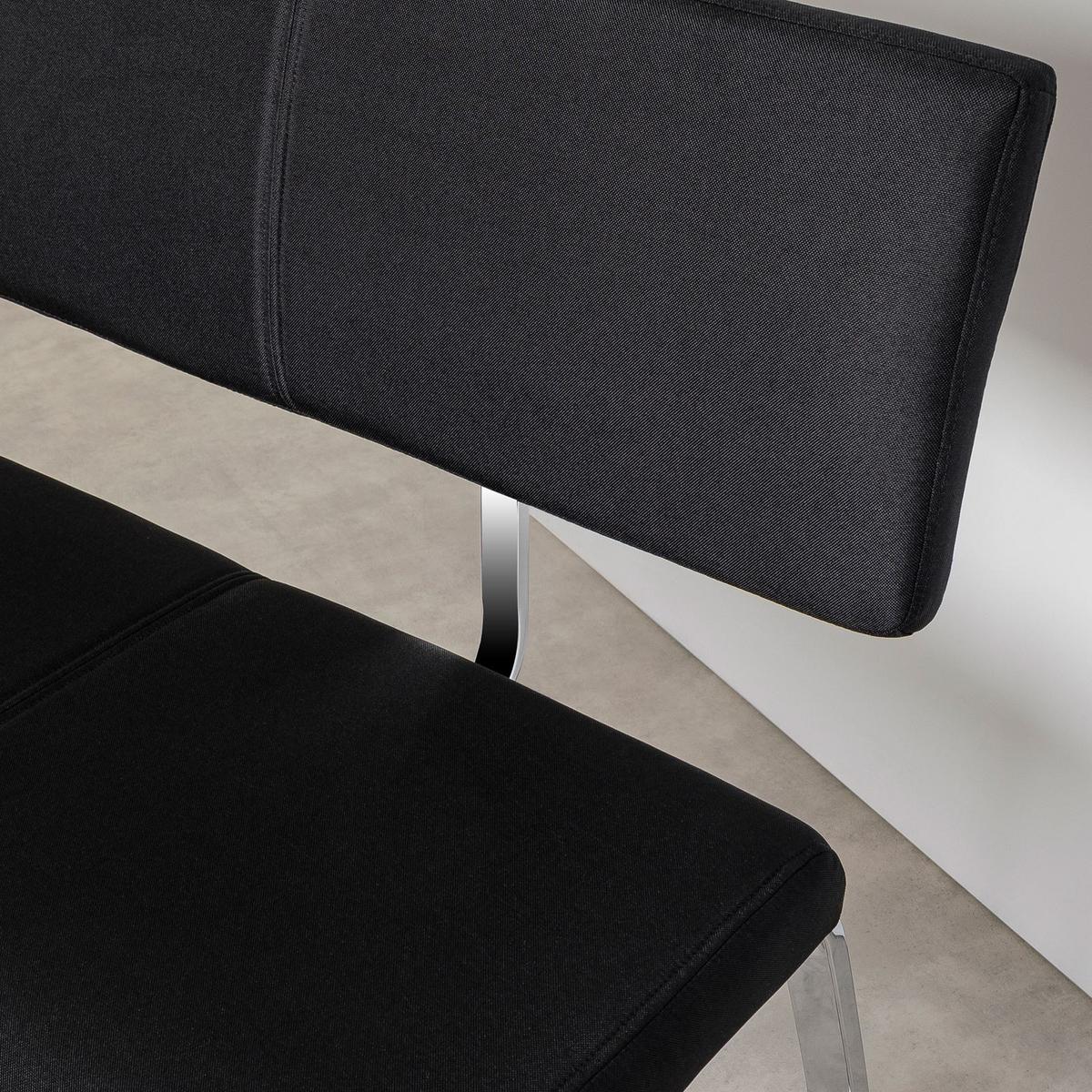 ESSZIMMERBANK VILAS schwarz - Schwarz, Textil/Metall (135/56/87cm) - IDIMEX