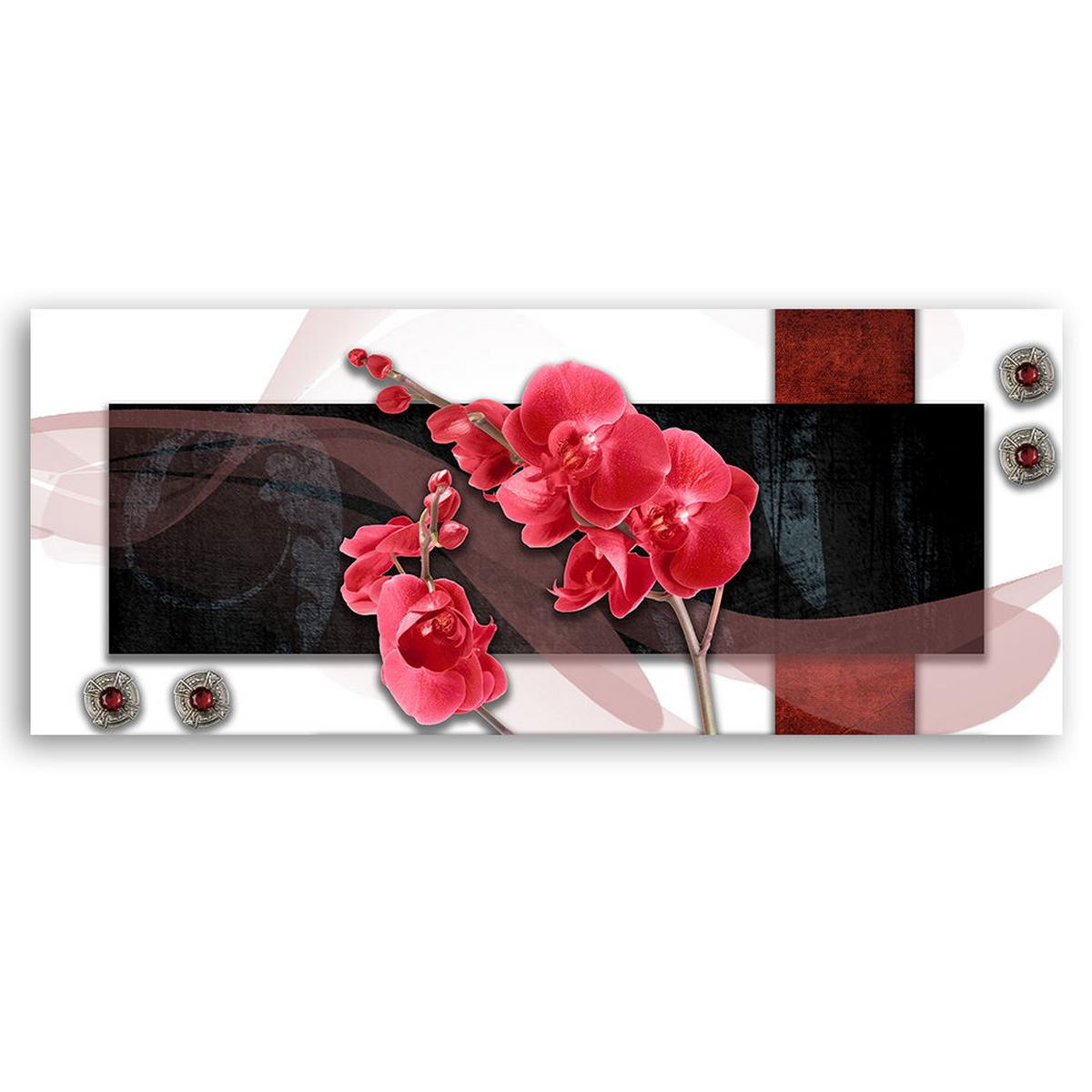 KUNSTDRUCK Rosa 90/30 cm - Pink, Textil (90/30cm) - KUNSTLOFT