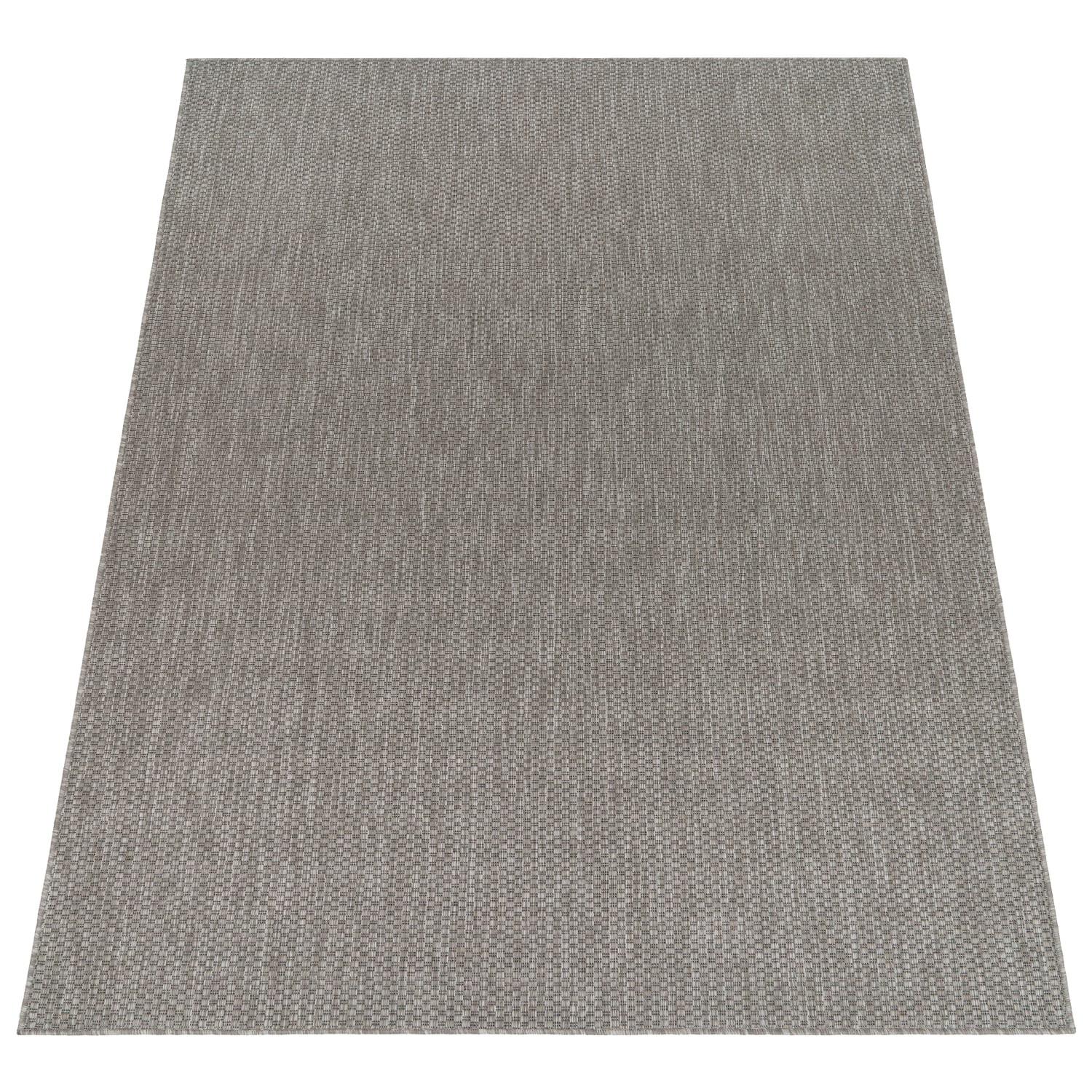 FLACHWEBTEPPICH, einfarbig, aus Polypropylen, Hellgrau, 120 x 160 cm - Grau, Textil (120/160cm) - KADIMA DESIGN