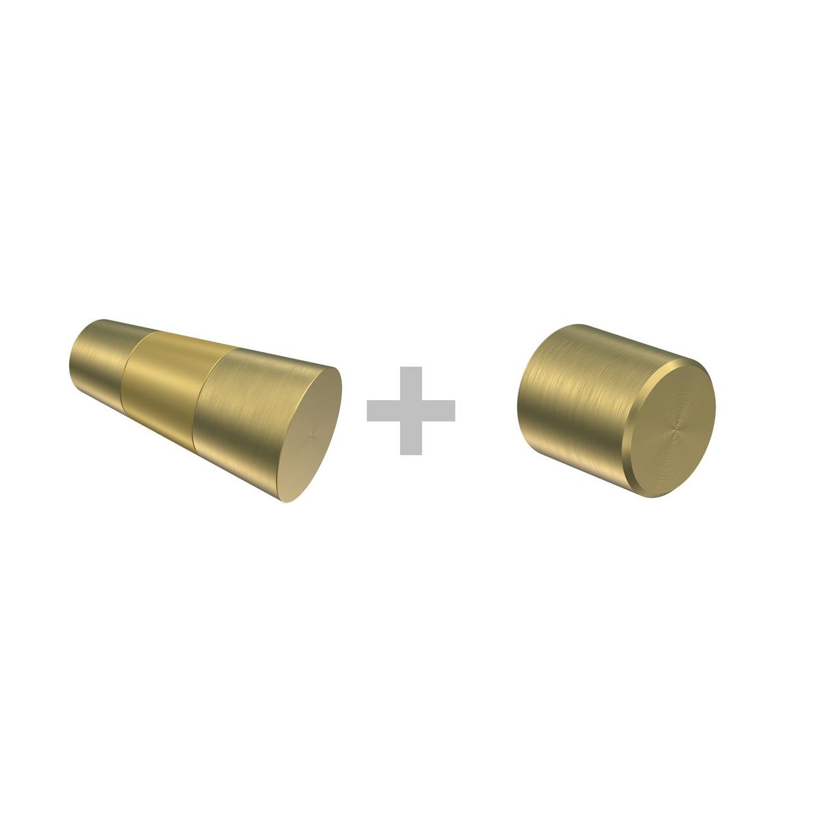 GARDINENSTANGE INNENLAUF Siteno Tanara 100 cm, 3-läufig, 20 mm Ø Messing-Optik - Messingfarben/Goldfarben, Metall (100cm) - INTERDECO