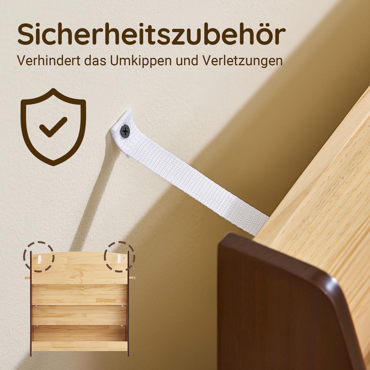 KINDERREGAL Natur - Naturfarben, Holzwerkstoff (91/89/30cm) - SoBuy