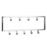 WANDGARDEROBE Metall Silber Modern 50x20x4 cm Hakenleiste Wandpaneel - Silberfarben, Metall (50/20/4cm) - KADIMA DESIGN
