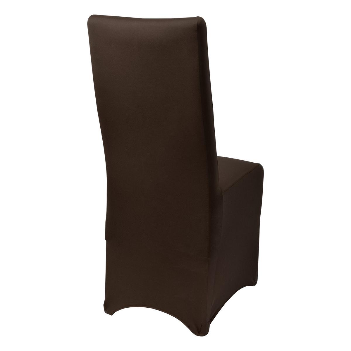 STUHLHUSSE Leona Stretch Bankett 95x45cm Braun (4tlg) - Braun, Textil (45/45cm) - Beautissu 