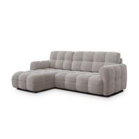 ECKSOFA MELLOW 3-Sitzer, beige - Beige/Schwarz, Holz/Textil (232/156cm) - Wozimo