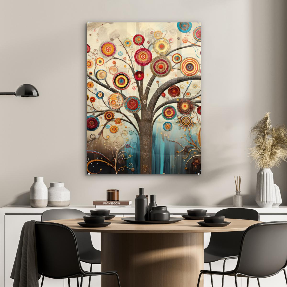 ACRYLGLASBILD Baum - Baum des Lebens - Farbe 60x80 cm - Braun, Glas (60/80cm) - MuchoWow