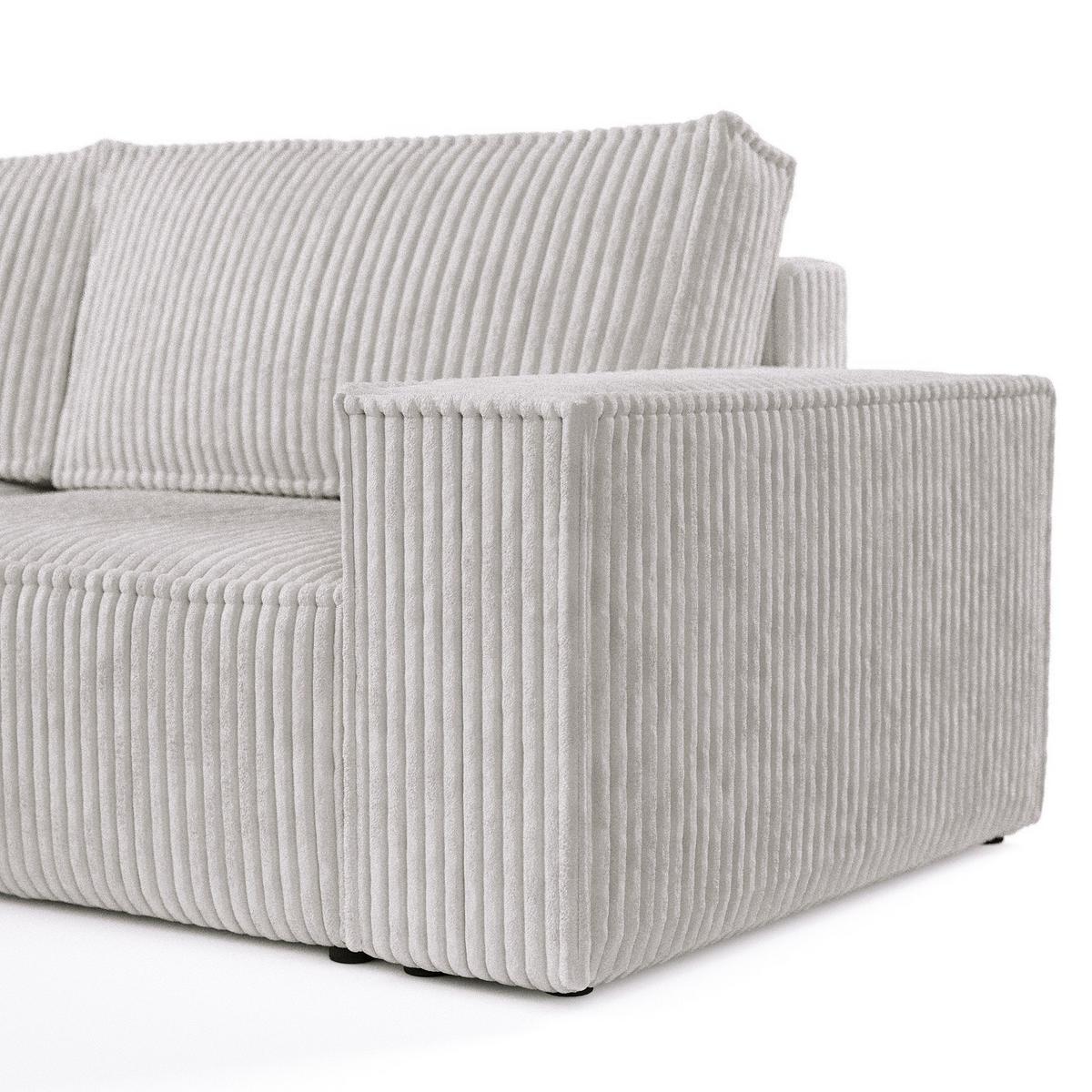 ECKSOFA CAVO mit Schlaffunktion Grau im Tilia Stoff - Schwarz/Grau, Holz/Holzwerkstoff (255/148cm) - AltaBeds