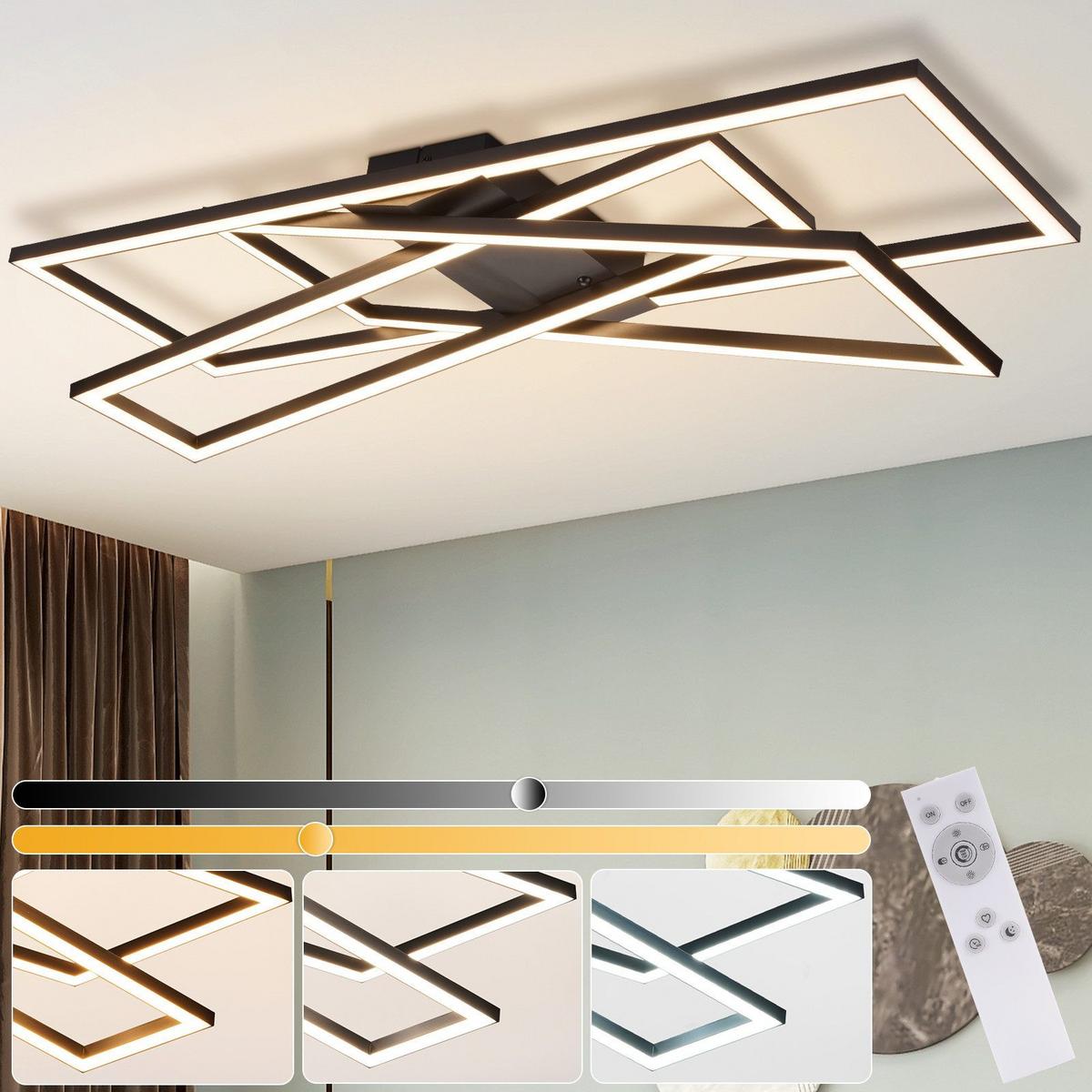 LED-DECKENLEUCHTE Mabee 23.5/75/13.5cm - Schwarz, Metall (75/23.5/13.5cm) - Nettlife