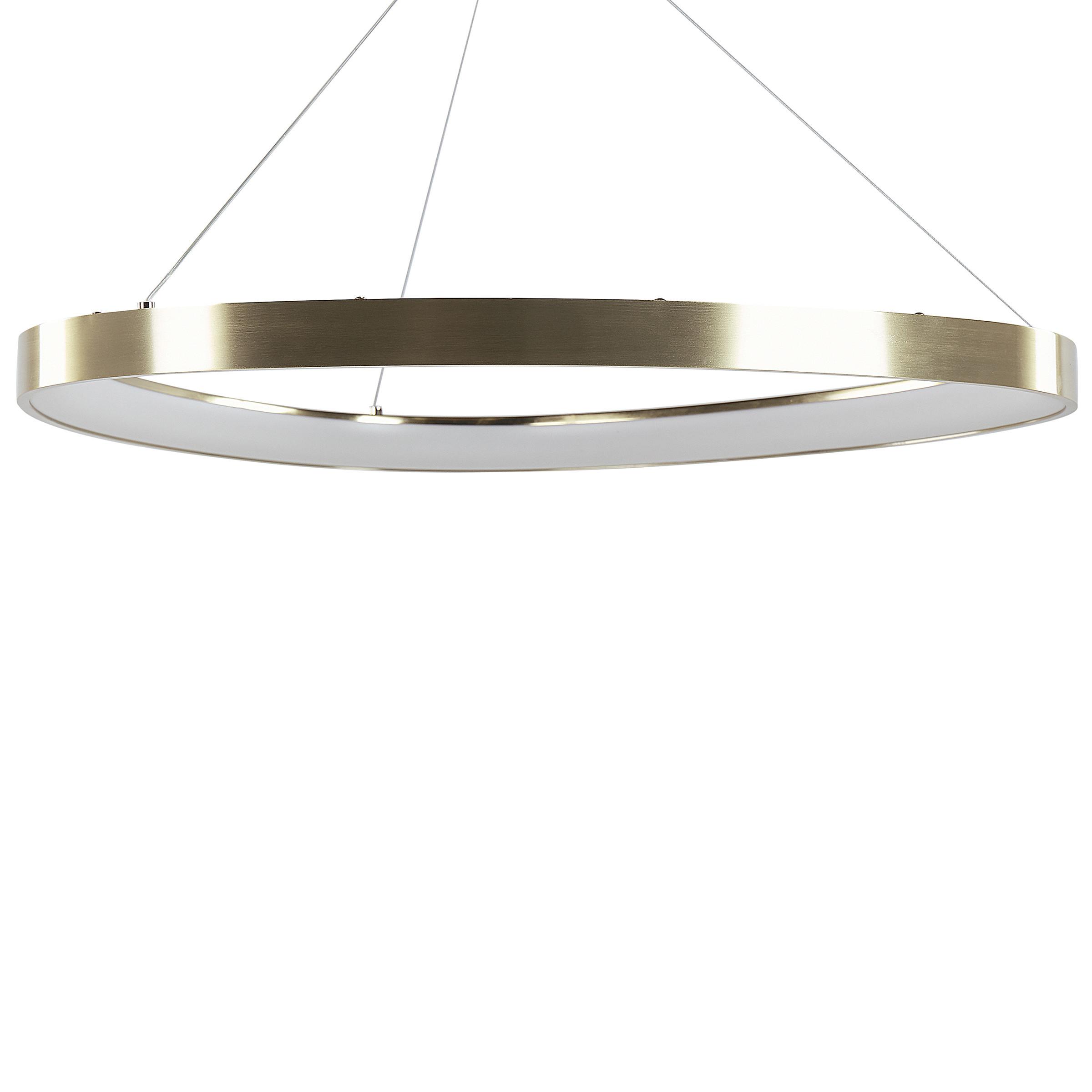 HÄNGELEUCHTE Kraburi 61/61/180 cm - Goldfarben, Kunststoff (61/61/180cm) - Beliani