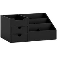 SCHREIBTISCHORGANIZER Bambus Schwarz - Schwarz, Holz (20.5/33/15.5cm) - HOMCOM