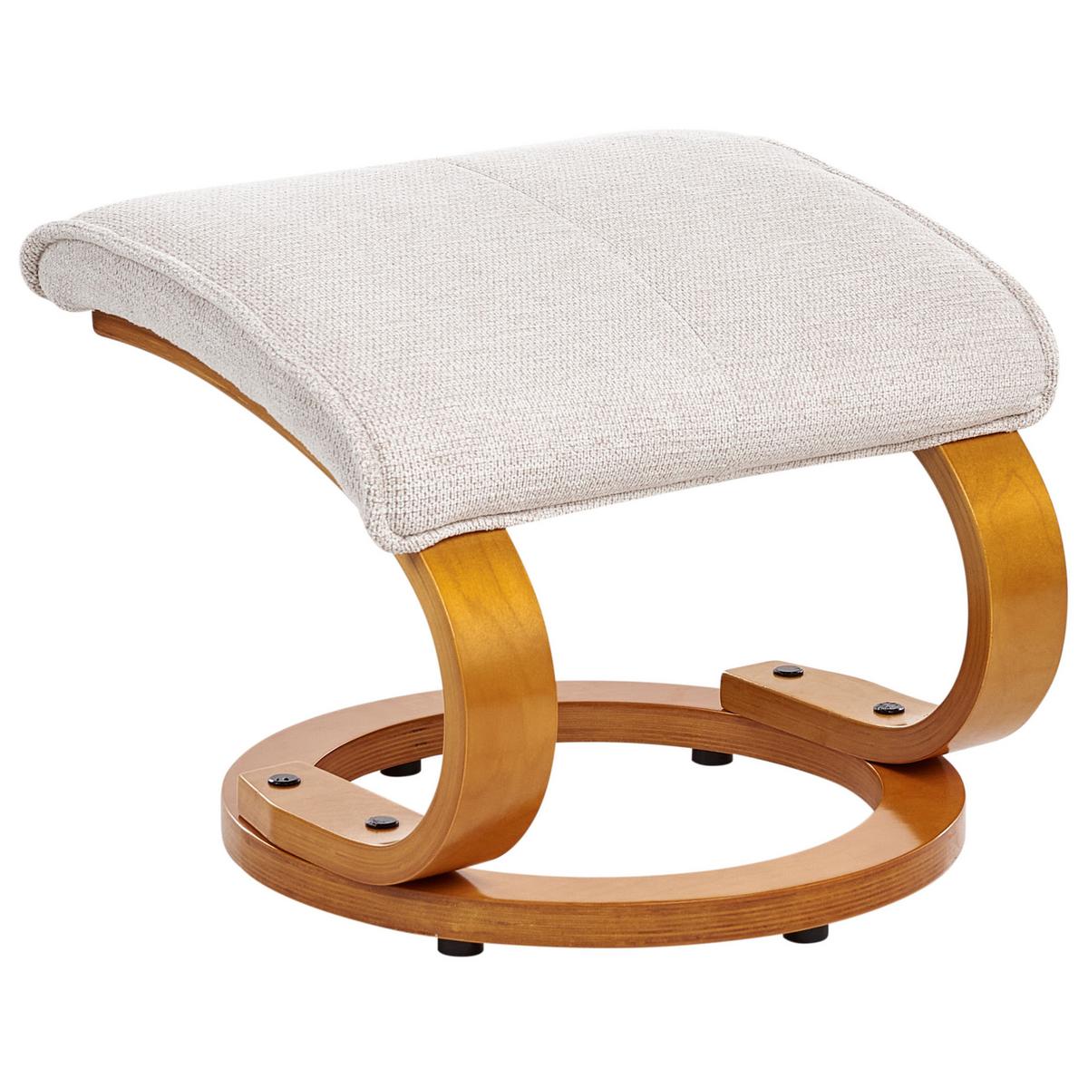 MASSAGESTUHL mit Fußstütze Stoff Hellbeige Hero - Beige, Textil (51/102/80cm) - Beliani