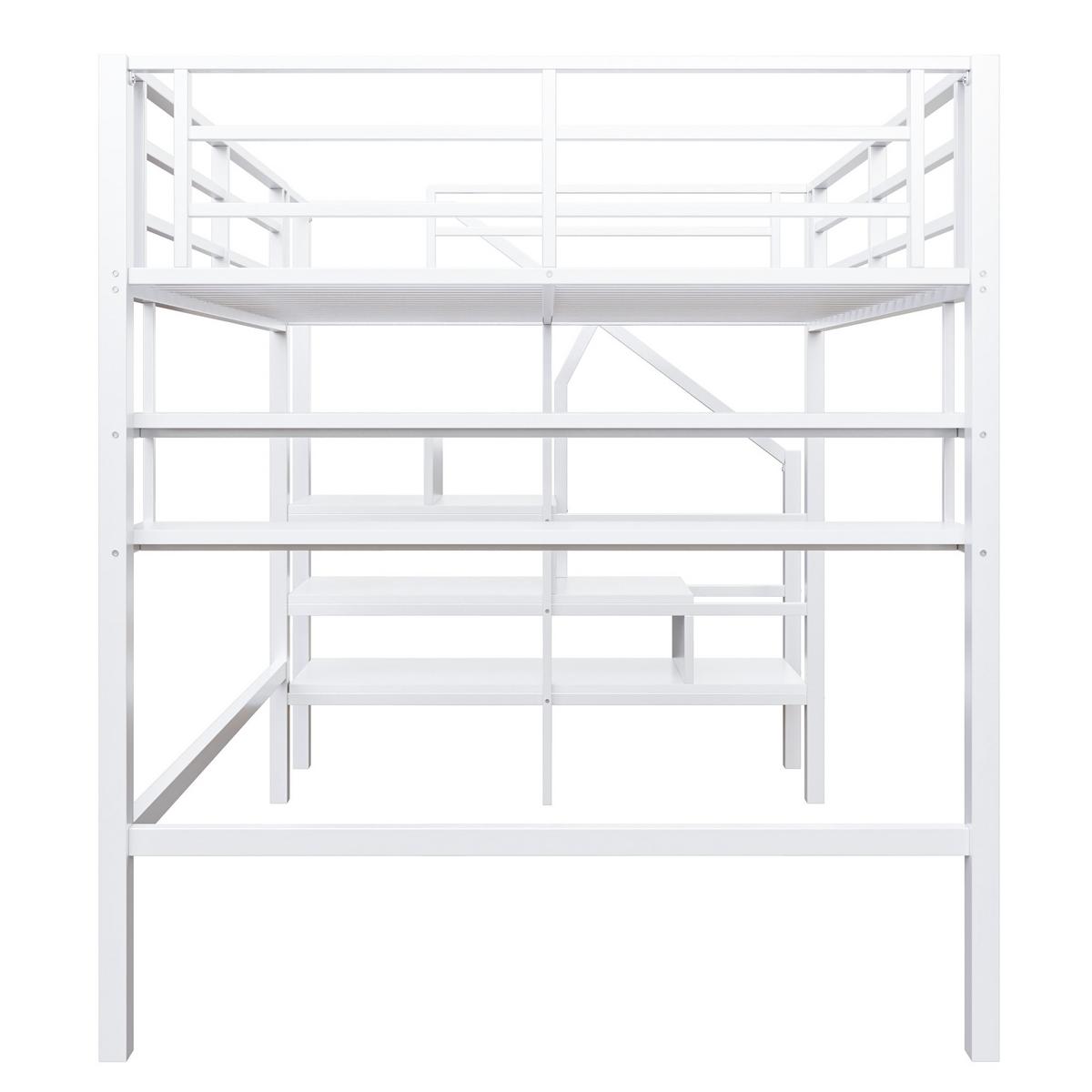 HOCHBETT Weiß 255/145/160 cm - Weiß, Metall - Urban Meuble