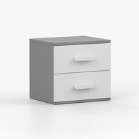 NACHTTISCH JONAS II 22, 55/51/44, 2 Schubladen, grau - Grau, Holzwerkstoff (55/44/51cm) - imoebel24