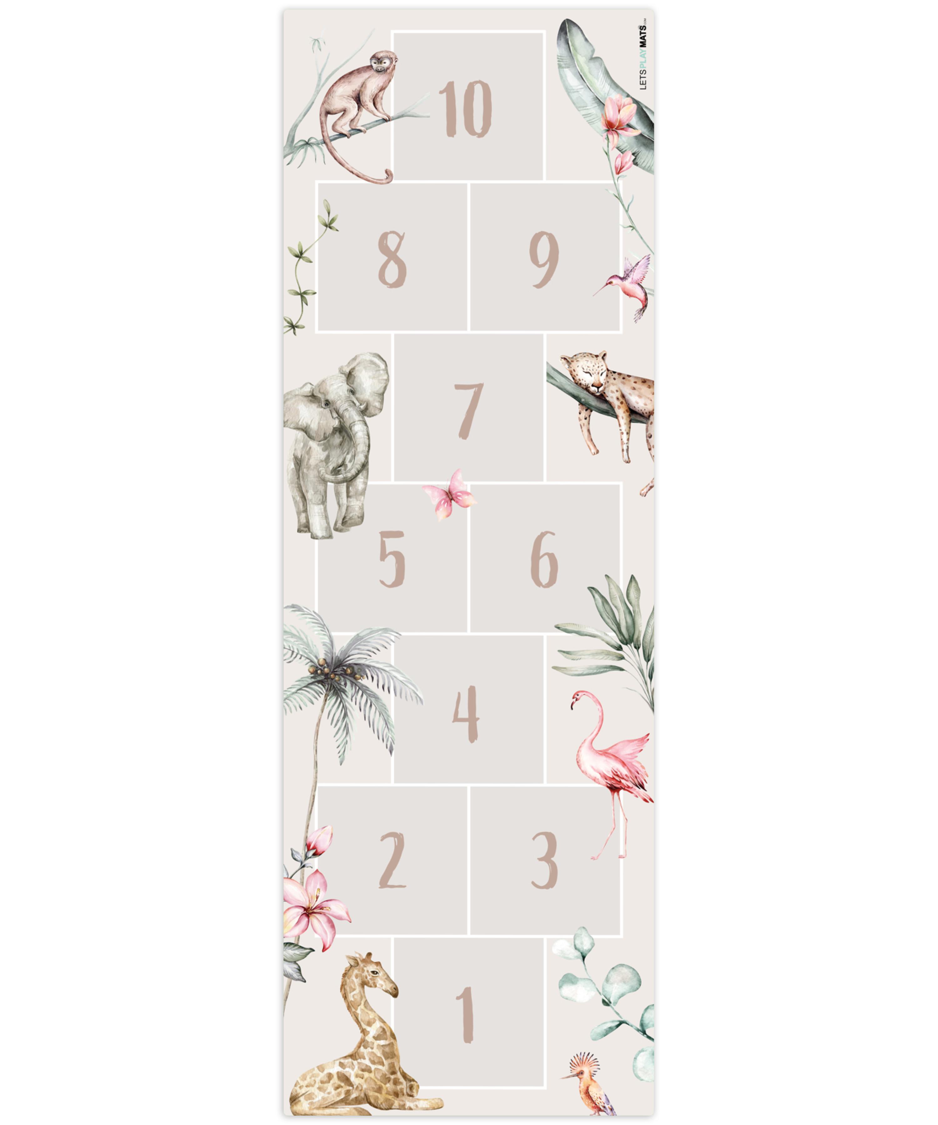 KINDERTEPPICH Hinkelpad - Tiere - Safari - Aquarell - Kinder Kinderzimmer 90x270 cm - Beige, Kunststoff (90/0.3cm) - OnlyWow