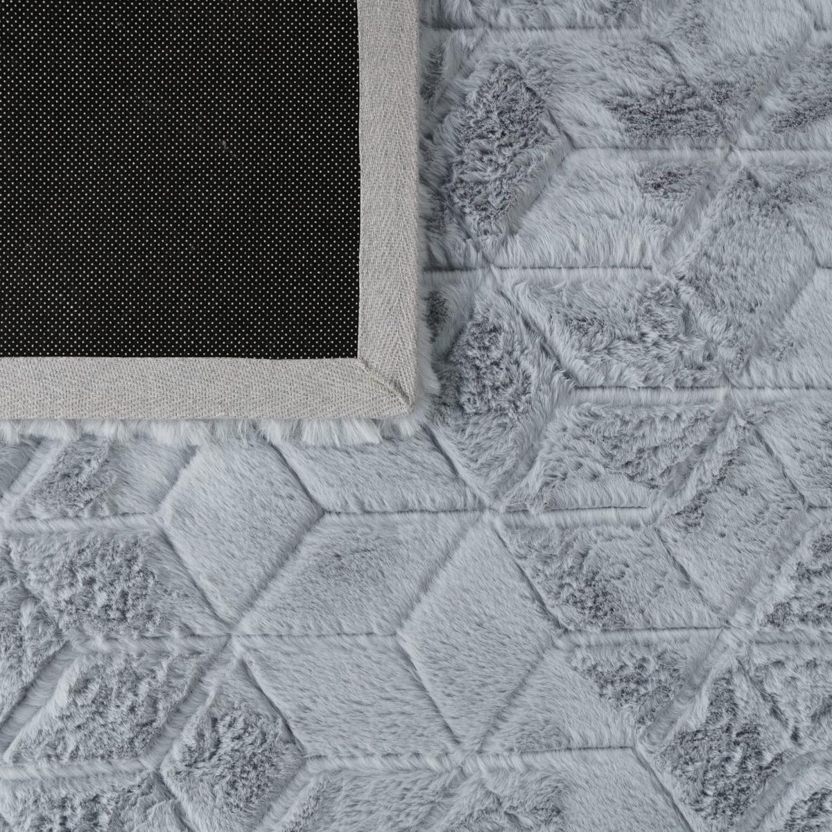 HOCHFLORTEPPICH Skandinavisch Grau 60 x 100 cm - Grau, Kunststoff (60/100cm) - TT Home