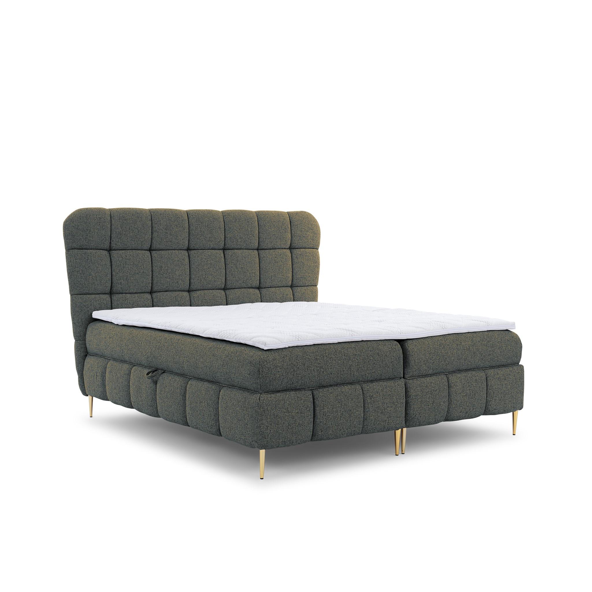 BOXBETT Grazia In Corbett - Dunkelgrau, Holzwerkstoff/Textil (120/200cm) - Fun Möbel
