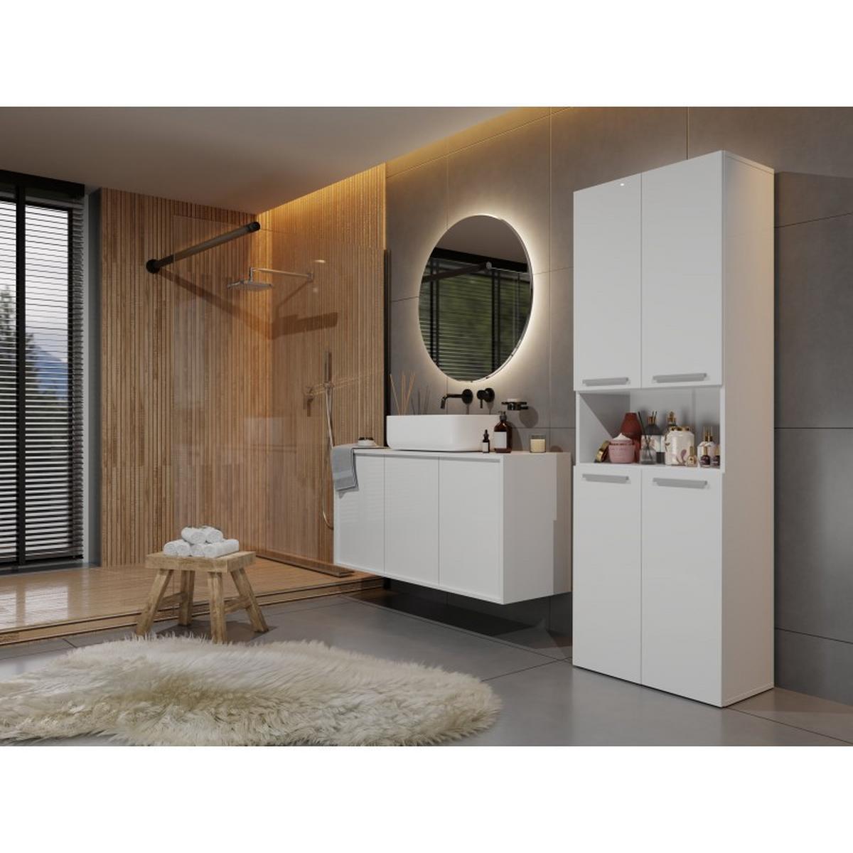 BADEZIMMERSCHRANK Weiß 60/174/30 - Weiß, Holzwerkstoff (60/174/30cm) - RAUMHIRSCH FURNITURE