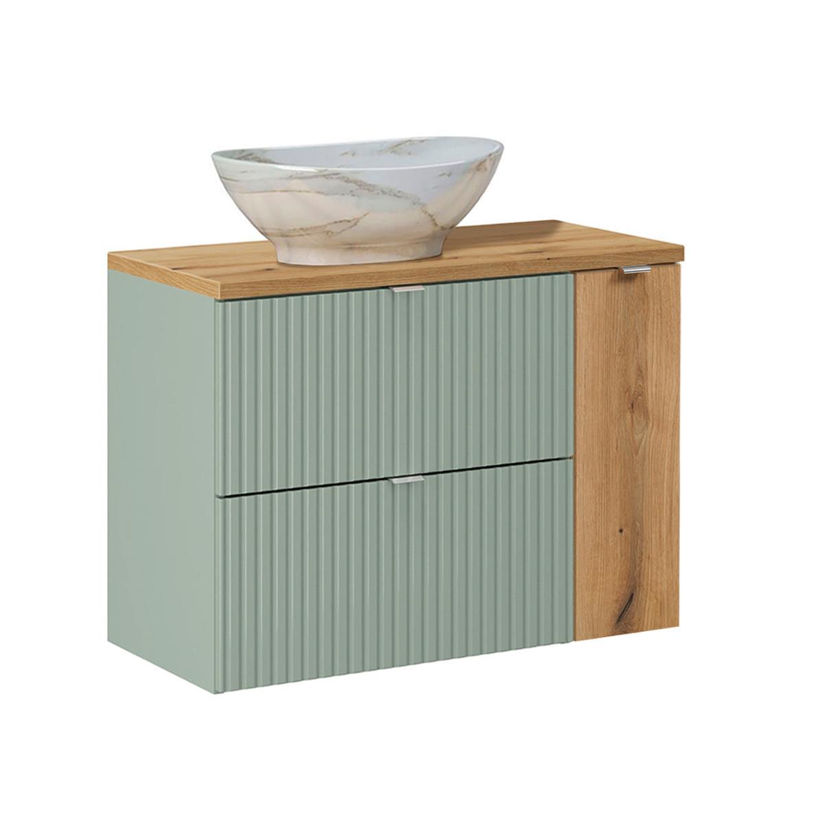 WASCHTISCH 80.4cm Jade Grün - Grün, Holzwerkstoff (80.4/59.5/40cm) - Petits-meubles