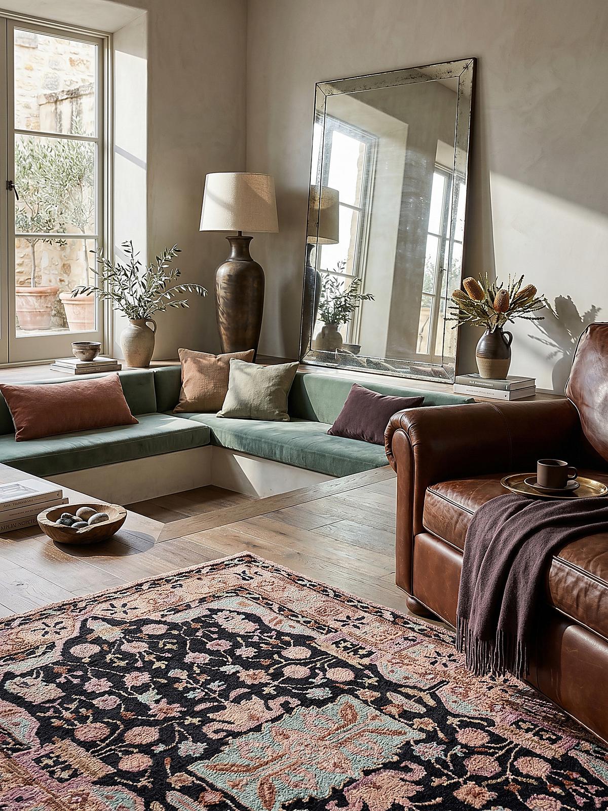 WOLLTEPPICH SOAR, mit Traditionelles Blumenmuster, Rosa-Schwarz, 160 x 230 cm - Rosa, Textil (230/160cm) - KADIMA DESIGN