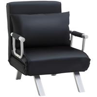 SCHLAFSESSEL 3-IN-1 mit Kissen schwarz - Schwarz, Kunststoff (69/80/65cm) - HOMCOM