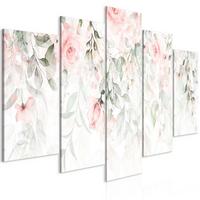 KUNSTDRUCK Grün 100/50 cm - Pink/Grün, Textil (100/50cm) - KUNSTLOFT