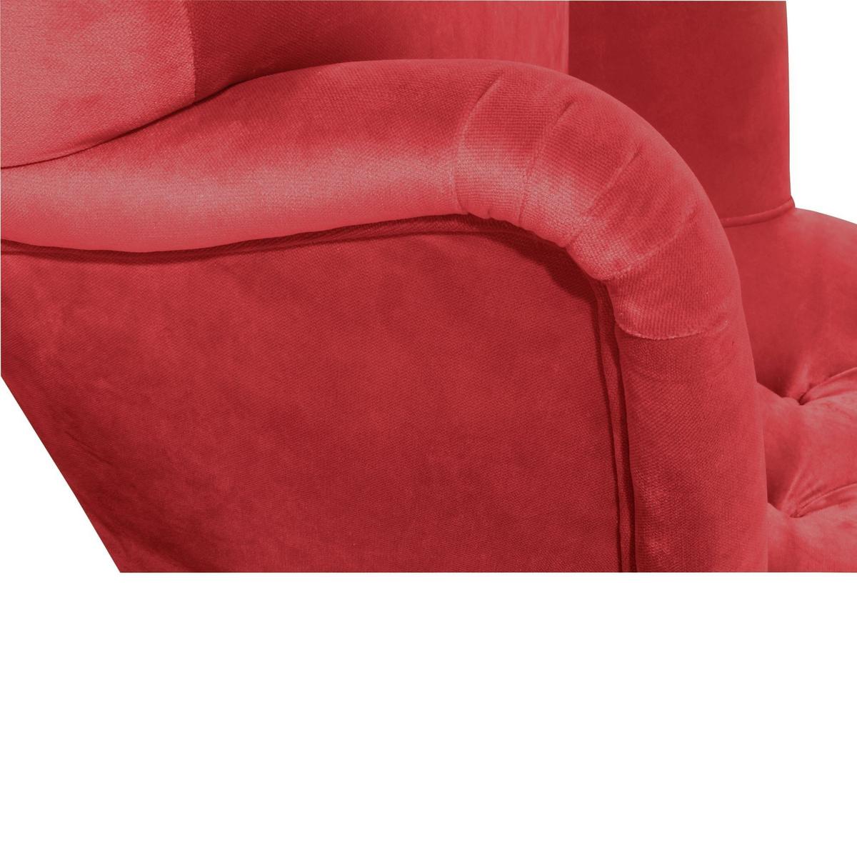 SESSEL Kaiya Bezug Samtvelours Buche natur / rot - Rot, Kunststoff (71/97/82cm) - 58aufmkessel