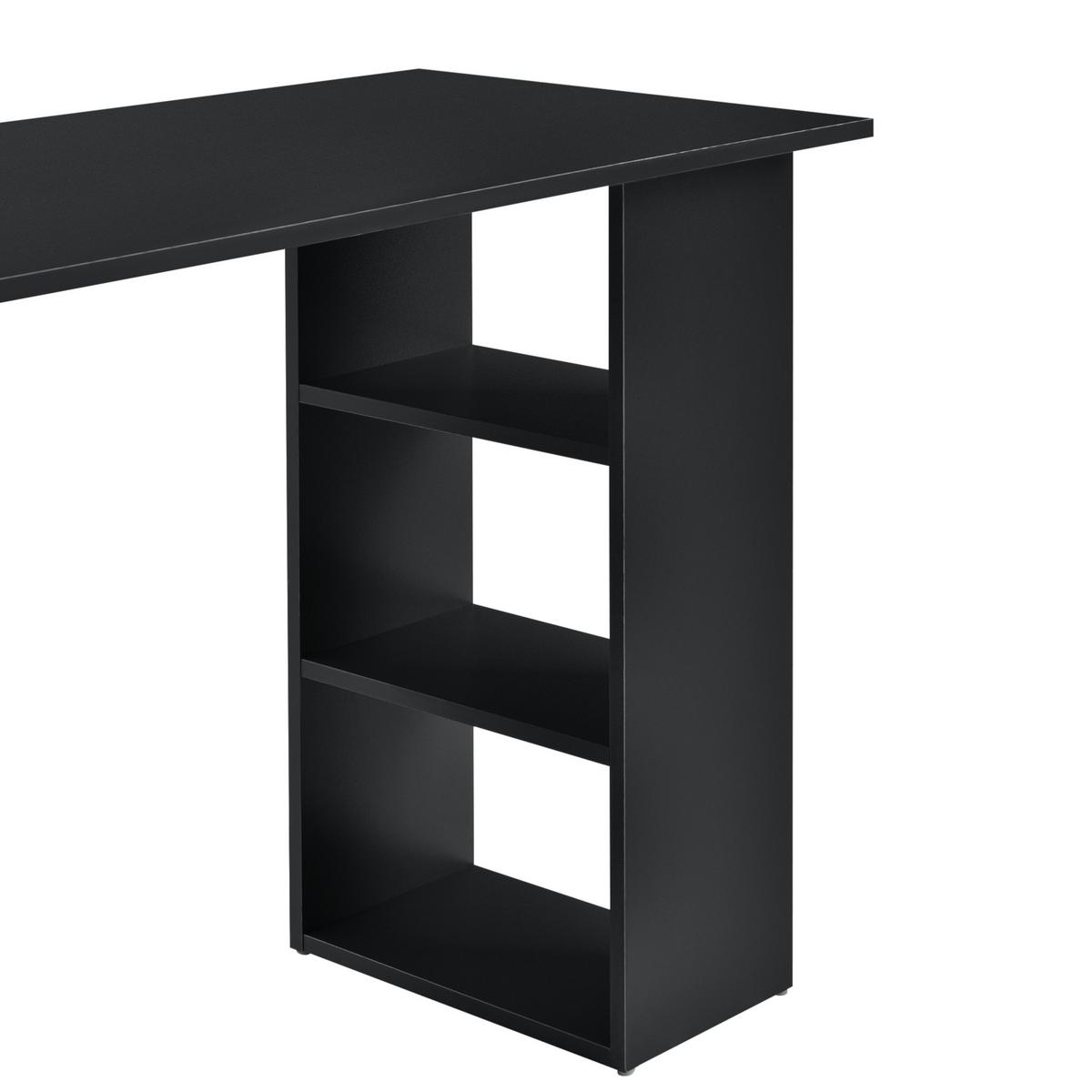 SCHREIBTISCH Lemberg - Schwarz, Holzwerkstoff (49/120/72cm) - [en.casa]