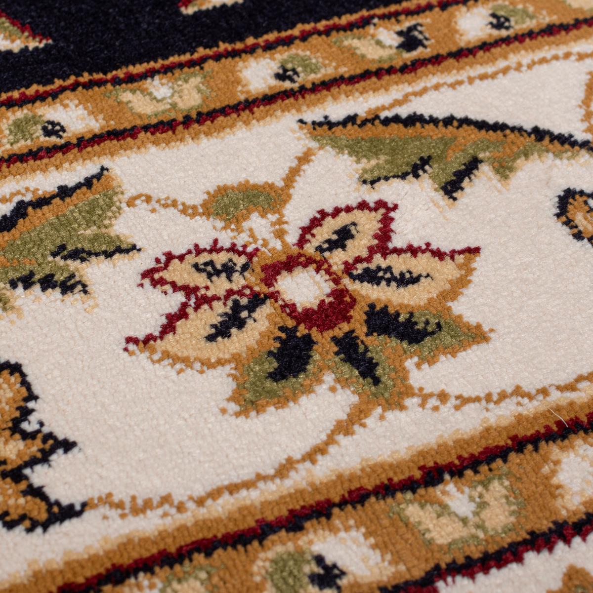 TEPPICH GLAZERT, klassisch-floral, Dunkelblau, 200 x 290 cm - Blau, Textil (290/200cm) - KADIMA DESIGN