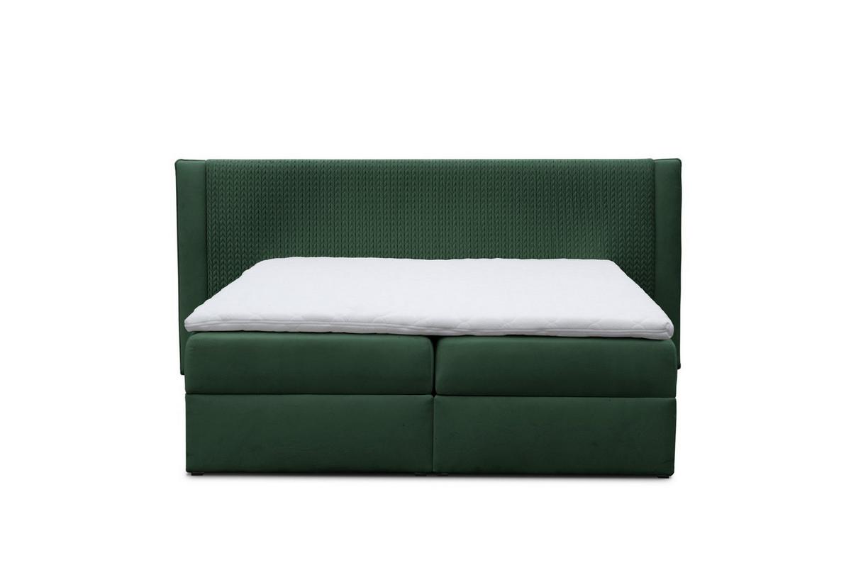 BOXBETT Cedric In Magic Velvet - Dunkelgrün, Holzwerkstoff/Textil (160/200cm) - Fun Möbel