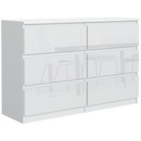 KOMMODE Weiß, Hochglanz 139/79/39 - Weiß Hochglanz/Weiß, Holzwerkstoff (139/79/39cm) - RAUMHIRSCH FURNITURE