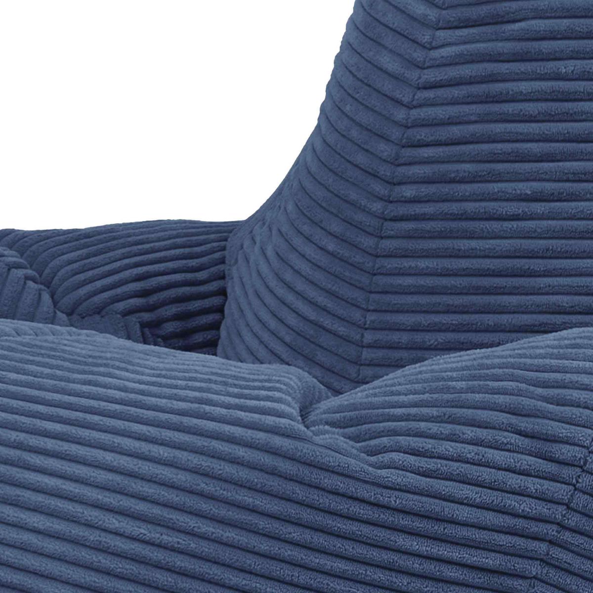 SITZSACK Sessel aus Cord 2-tlg. - Blau, Textil (82/76/82cm) - icon
