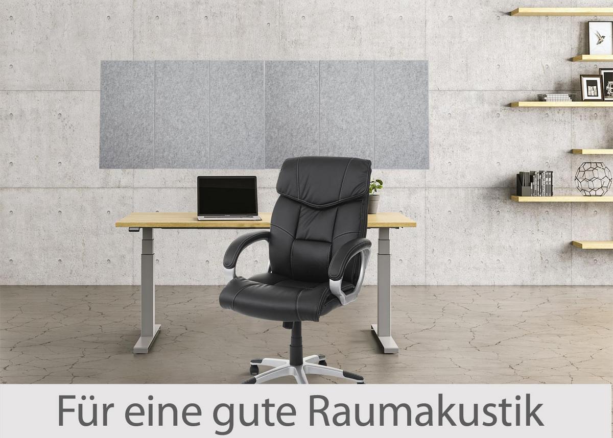 AKUSTIKWANDPANEEL Hellgrau Komplett-Set - Hellgrau, Textil (30/60/1cm) - MCW