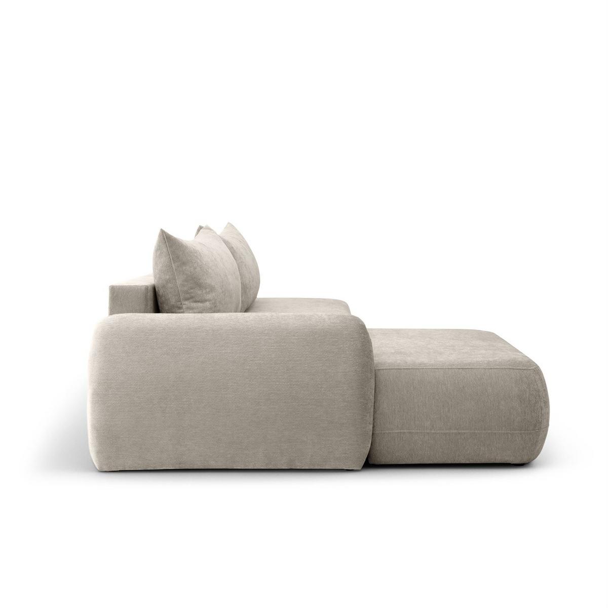 ECKSOFA GOYA mit Schlaffunktion und Bettkasten, Linke, Perfect Harmony 04 - Ecru, Textil (184/302cm) - Lookway