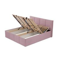POLSTERBETT Dalas Rose 160 x 200 x 40 cm Bettkasten Mit hochwertiger Matratze H2 (bis 100 kg) und Lattenrost - Rosa, Holz (160/200cm) - Halmon Schlafkomfort Betten 