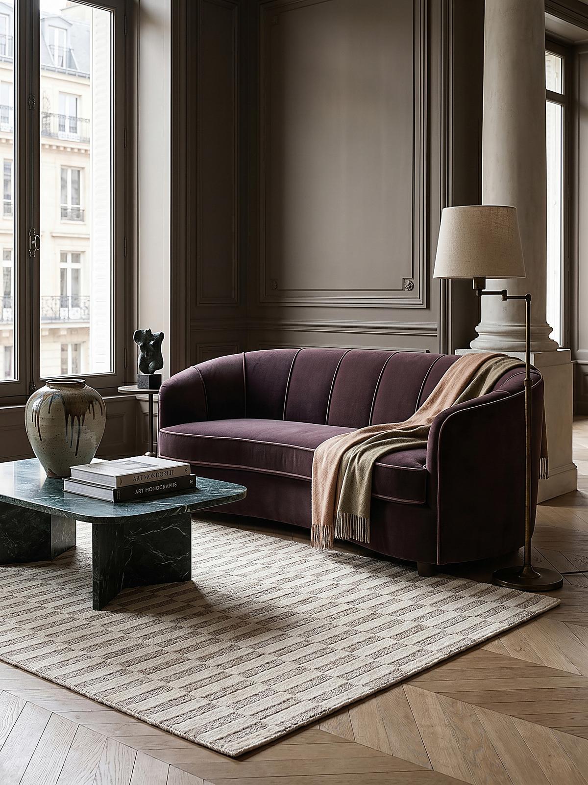 TEPPICH Waschbar RIDGE, mit Schachbrettmuster, Beige, 194 x 290 cm - Beige, Textil (290/194cm) - KADIMA DESIGN
