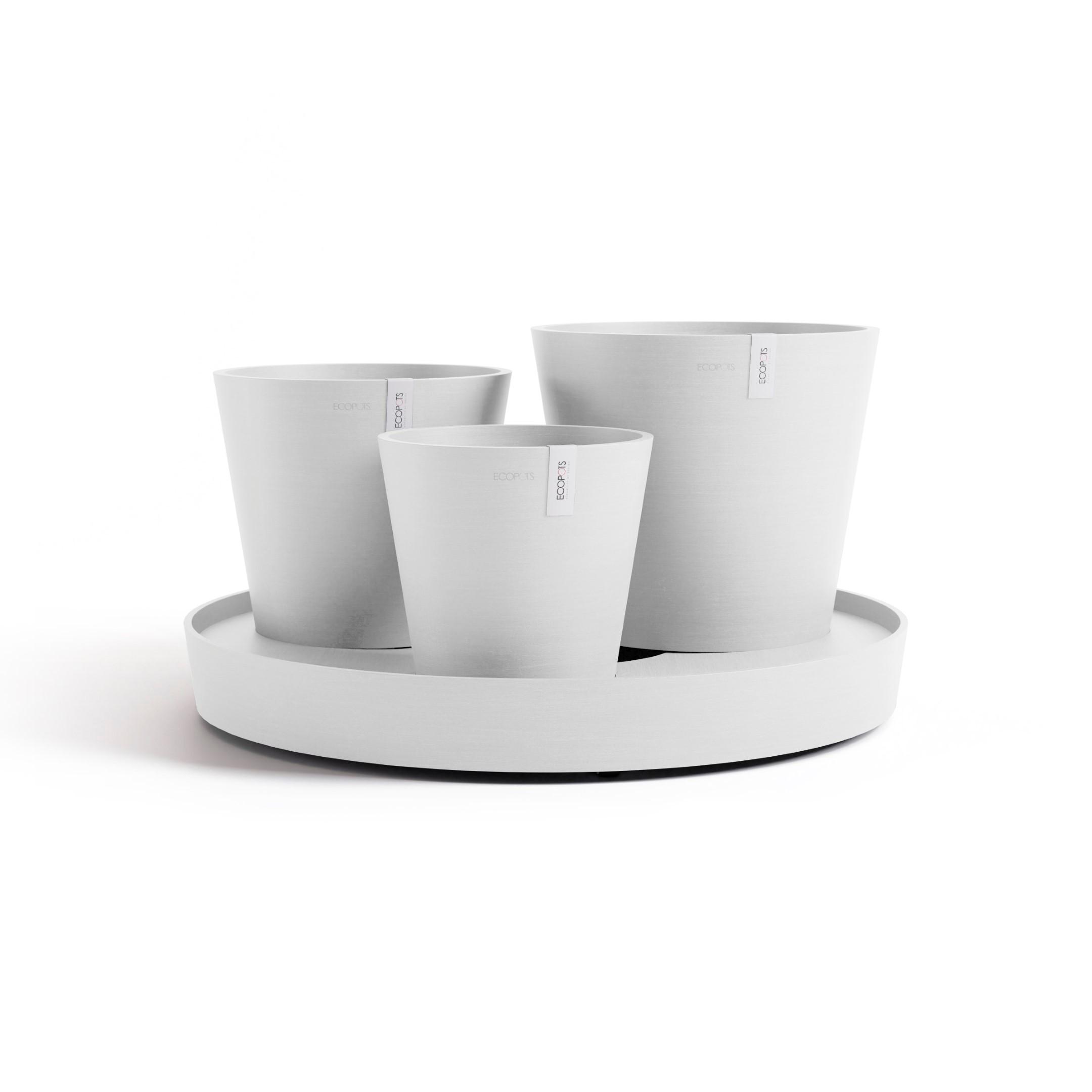 BLUMENTOPF Dubai 56,5/30,7 cm Weiß - Weiß, Kunststoff (56.5/30.7cm) - Ecopots