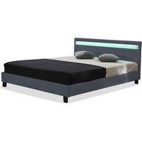 BETT maria Grau - Grau, Textil (200/160cm) - Habitat Garten