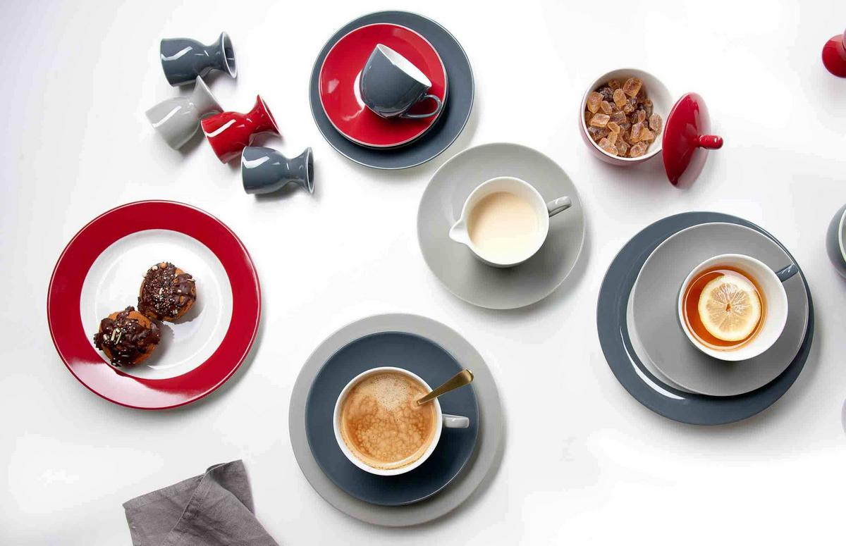 EINSTEIGER-SET Doppio Anthrazit 16-tlg. - Anthrazit, Keramik (2/2/2cm) - Ritzenhoff Breker