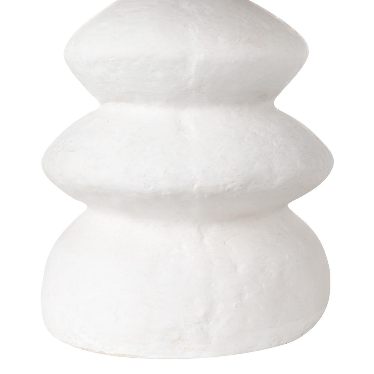 TISCHLEUCHTE Weiß Arapey - Weiß, Papier (23/23/39cm) - Beliani
