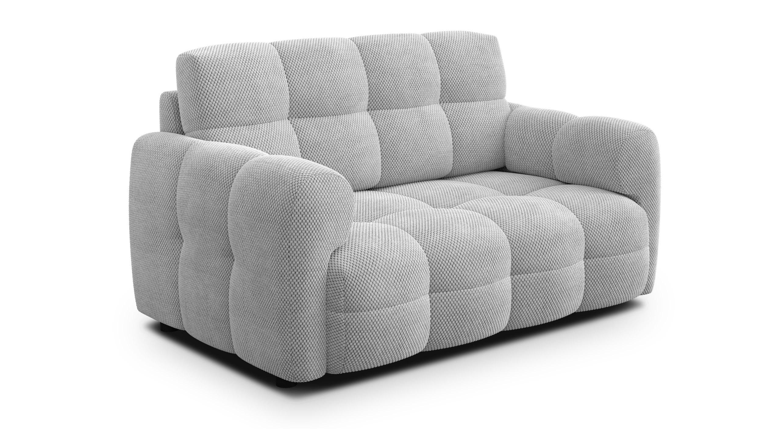 SOFA MELLOW 2-Sitzer, hellgrau - Hellgrau/Schwarz, Holz/Textil (153/87/98cm) - Wozimo