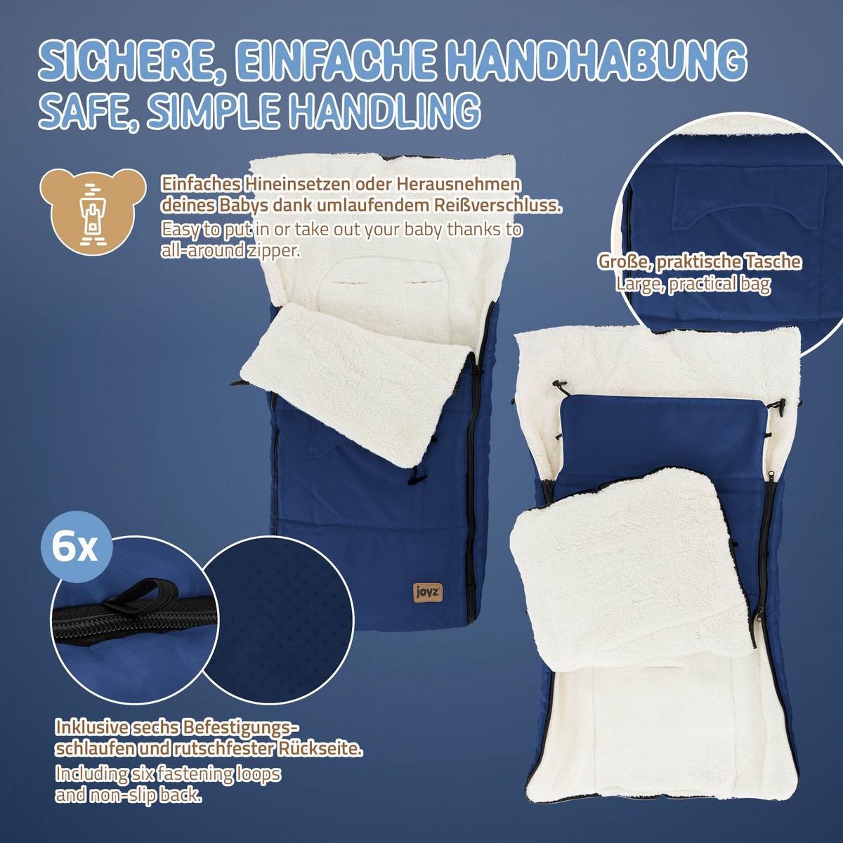 BABYFUSSSACK - Dunkelblau, Textil (48/10/94cm) - Joyz