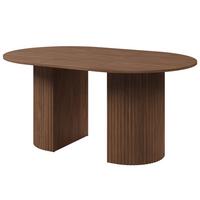 ESSTISCH Carlo, Runder ausziehbarer 120-220 cm, Walnuss - Walnussfarben, Holzwerkstoff (110/120/77cm) - Beautysofa
