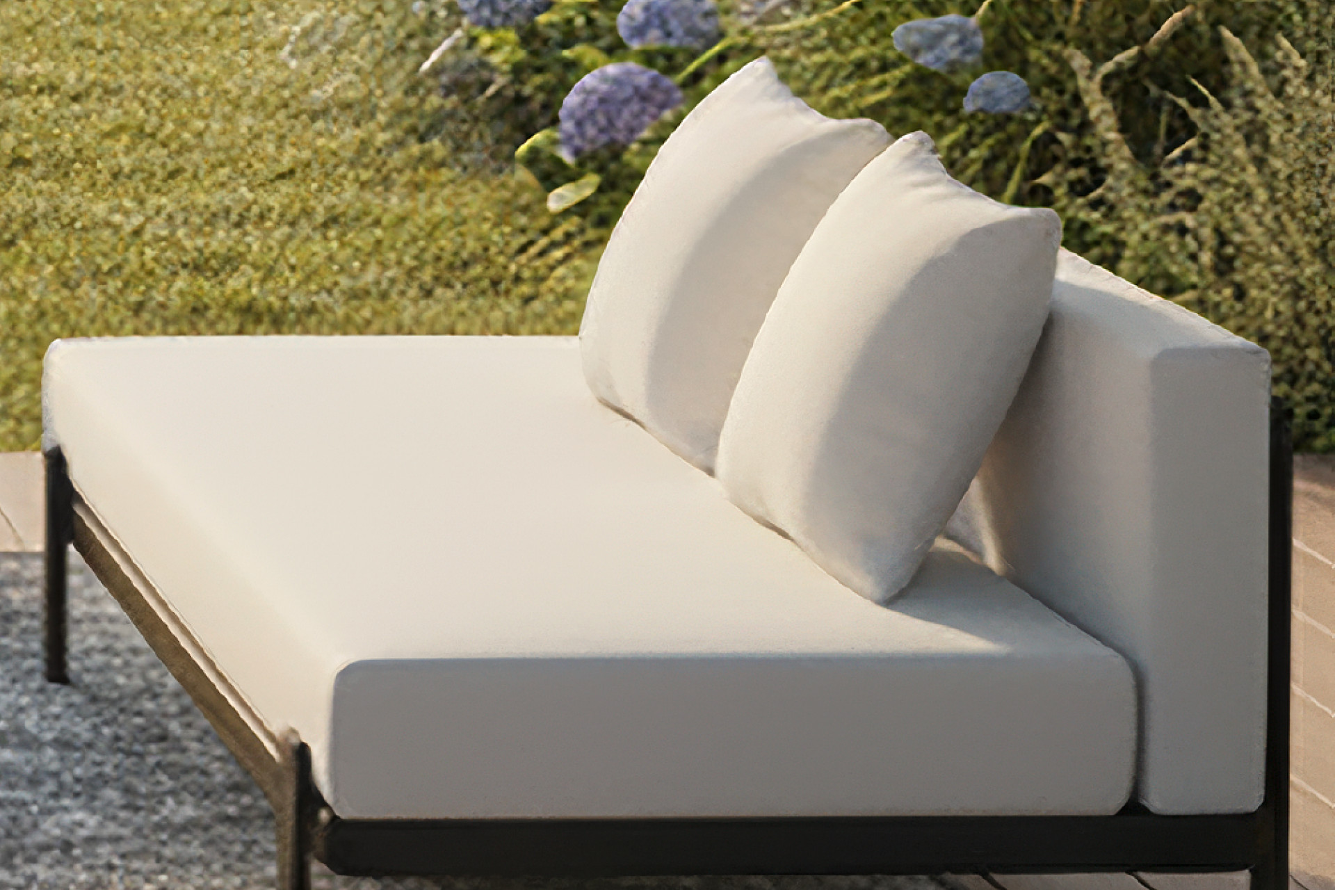 Loungegarnitur Hellgrau inkl. Kissen Bezug abnehmbar und waschbar Outdoorstoff