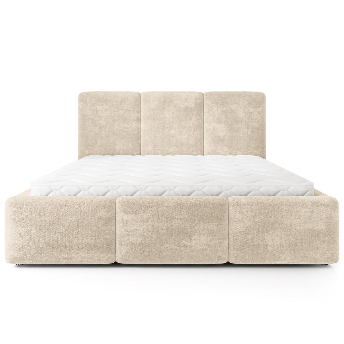 POLSTERBETT MORENA LM 200x200 cm mit Bettkästen - Creme - Creme, Holz (200/200cm) - MASSENO