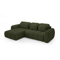 ECKSOFA Caria Mit Schlaffunktion - Grün, Holzwerkstoff/Textil (304/190cm) - Fun Möbel