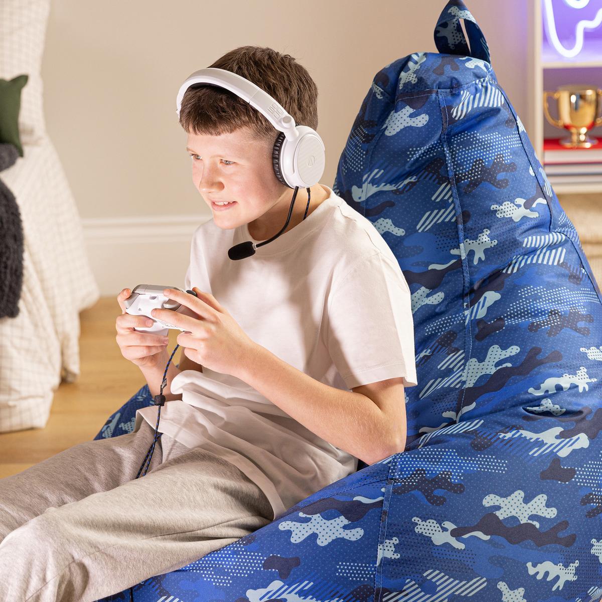 SITZSACK Gaming Camouflage - Blau, Textil (90/73/84cm) - icon